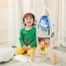 Žaislinė medinė raketa namas vaikams | Su figūrėlėmis ir priedais | Classic World CW50528
